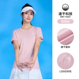 GOLDEN CAMEL Women's T-shirts Moisture-absorbing Quick-dry Cotton t-shirt Short-sleeved Shirts Round Neck Sports Top Breathable