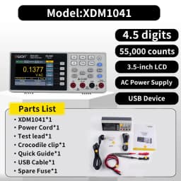 OWON XDM1041/XDM1241 Bench Digital Multimeter 4 1/2 Digits True RMS Current Voltmeter Temperature 3.5" LCD