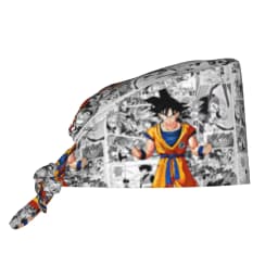 Custom DBZ Goku Japan Comic Cleaning Working Cap Cool Men Women Saiyan Scrub Cap Surgicals Hat Nurse Scrubs Hat For Dentist