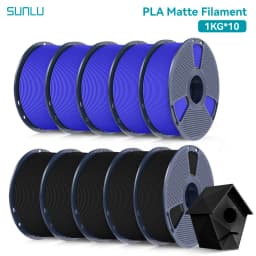 SUNLU PLA Matte 10KG1.75mm ±0.03mm 1KG/2.2LBS 3D Printer Filament PLA High Transparency Fast 2-7 Days Delivery RoHS Reach
