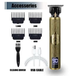 Professional T9 Hair Clipper Cordless USB Beard Trimmer Kit - Haircut Grooming Machine for Stylists Hair Cutting Tool