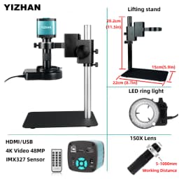 YIZHAN 4K 1080P HD Electronic Microscope HDMI 60PFS USB Microscope Camera Industrial Video Digital Microscope For PCB Soldering