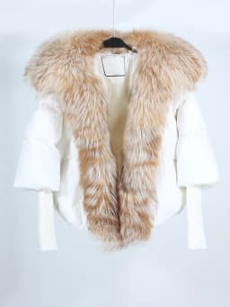 OFTBUY New White Duck Down Jacket Winter Women Warm Loose Coat Natural Real Fox Fur Collar Thick Luxury Outerwear New Fashion
