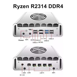 Intel N150 Firewall Mini PC AMD Ryzen Embedded R2314 4x2.5G LAN Soft Router Proxmox PfSense OPNsense Server Industrial Computer