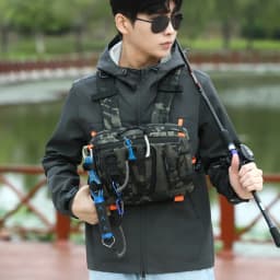 Fishing Tactical Chest Bag Camping Hiking Backpack Front Chest Vest Bags Lure Fishing Tackle Bag Fanny Pack Men Climbing Bag