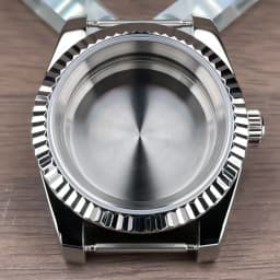 36mm/39mm Fluted Bezel NH35 Case For SK DJ Replacemet Part Sapphire Glass Stainless Steel Fit Nh35 Nh36 Movement Watch Case NH35