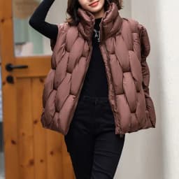 Women's Winter Down Cotton Vest Jacket 2025 Sleeveless Stand-up Collar Ladies Waistcoat Coat Fashion Casual Lady Outwear