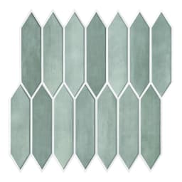 1/10pcs 3D Tile Sticker, Self-adhesive 3D Green Tile Backsplash for Kitchen and Bathroom, Waterproof Mold Resistant, 30x30cm