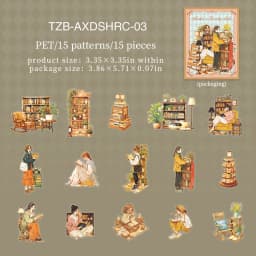 JIANWU Vintage Life Flower Character Landscape Material Collage Scrapbooking PET Sticker Creative DIY Journal Stationery
