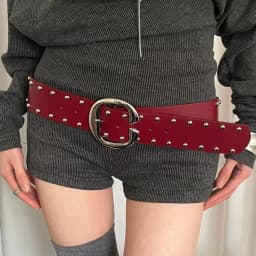 Heavy-Duty Designer Wide Women's Belt Gothic Punk Style Rivet Waist Belt American Y2k Dress Jeans Belt Streetwear