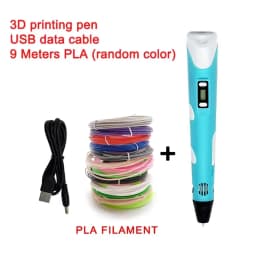 3D Printing Pen with 9M PLA Filament Safe High-Temp Graffiti Pen DIY Craft Drawing Pen for Kids Adults Christmas Birthday Gift