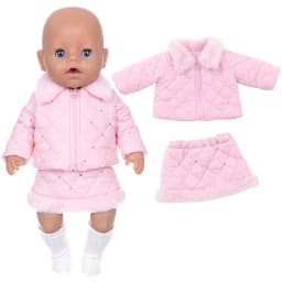 Doll Clothes 43 Cm Baby New Born Doll Hooded Rompers for 18 Inch Americanog Girl Doll Casual Wear