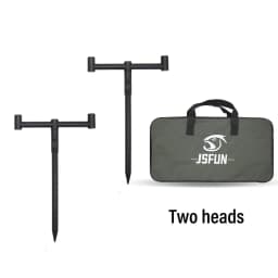 JSFUN Carp Fishing Tackle Rod Pod Set With Bag 2 Set Bank Sticks 2/3 Head Rod Buzz Bars Fishing Rod Holder Set