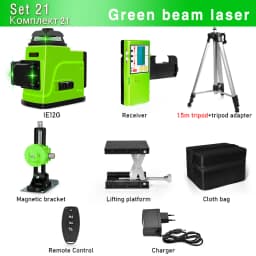 Clubiona 12 and 16 lines Professional Floor Ceiling Remote Control Green Line Laser Level with Pulse mode