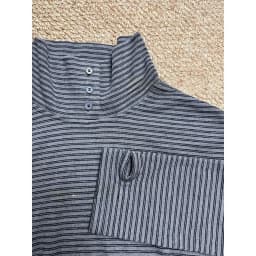 Slimming Effect High Collar Long Sleeve Women's T-shirt Korean Style Vintage Stripes Loose Fit Base Shirt Inner Wear Top