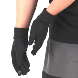 1pair Men Black Thin Thermal Gloves Touch Screen Outdoor Non-Slip Driving Cycling Warm Gloves Windproof Resistant Anti-skid