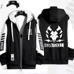 Blue Archive Anime Game Themed Hooded Open Cardigan Jacket Men's Lightweight Hoodie Casual Wear Four Seasons Polyester Fabric