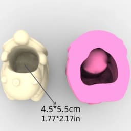 9.5cm Cartoon Capybara Figuries Shaped 3D Silicone Mold Resin Succulent Flower Pots Mold DIY Craft for Home Office Desktop Decor