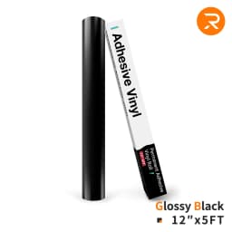 HTVRONT 12"X 5ft Permanent Adhesive Vinyl Roll 30x152cm Glossy Self-adhesive Film For Cricut Craft Art Sign Decal Windows Glass