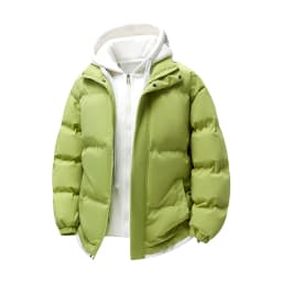 2026 Winter Men's Cotton Jacket Fake Two Piece Cotton Jacket Youth Winter Coat Korean Edition Trendy Thick Cotton Coat New Style