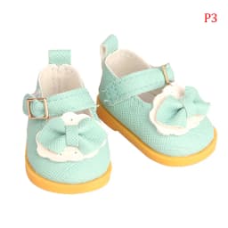 14inch PU Leather Bow Doil Doll Mini Shoes 5cm Sequin Wear For 20cm Toys American Dolls Girl's Gift