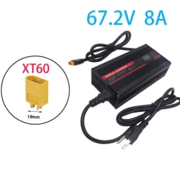 OHRIJA 67.2V 8A Charger Smart Aluminum Case Is Suitable For 16S 59.V OLED Dispay Li-ion Lipo Battery OLED Display Fast Charger
