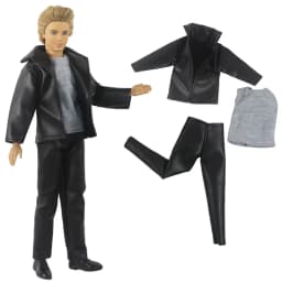 1 Set Doll Clothes Leather coat Outfit for 12 inch Ken Doll Many Style for Choice A02