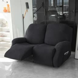1/2/3 Seater Recliner Sofa Cover Jacquard Solid Color Stretch Couch Coushion Solid Color Sofa Slipcover for Living Room Home