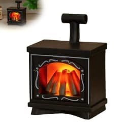 Miniature Simulated Fireplace Lamp Dollhouse Creative Decorative Ornament Electronic Candle Lamp 1pcs Mini Museum Photo Album