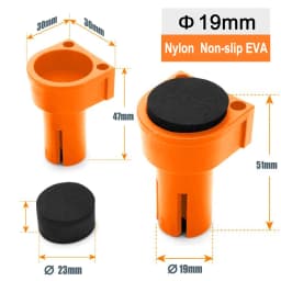 19mm 20mm 8pcs Nylon Bench Dogs Set Precision Woodworking Tool for Workbench Holes Anti-Slip EVA Rubber Inserts