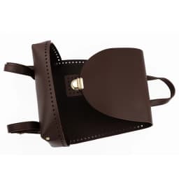 DIY Woven Backpack Set Handmade Leather Handbag Shoulder Strap Bottoms Knitting Bag with Hardware Accessories Black Brown Coffee