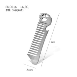 Pure Titanium Comb Multi-function Corkscrew Crowbar Pendant MINI Portable Super Light Outdoor EDC Self-defense Tool Small Access