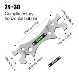 Multifunctional Bathroom Wrench Bend Angle Leveling Wrench Shower Faucet Installation Ruler Distance Measuring Tool