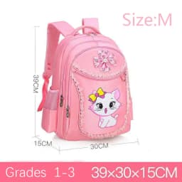 Children Backpack Pink Cute Cat Kindergarten Kid School Bag Backpack Girl Student Teenagers Waterproof Primary Bookbag SchoolBag