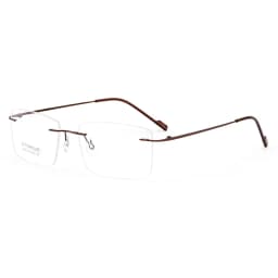 New 2022 Rimless Glasses Frame with Recipe Customized Lenses Shapes Flexible Temple Legs Prescription Eyeglasses for Men Women