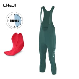 Cheji Men's 3/4 Length Cycling Bib Shorts Quick-Drying Breathable High-Quality Comfortable Fit for Bikers