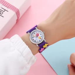 Cartoon flower pattern watch