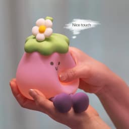 LED Cute Eggplant Night Light Dimmable Nursery Eggplant Lamps Super Squishy Silicone USB Rechargeable Touch Control Night Lamp