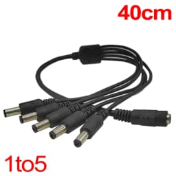 5.5* 2.1mm 1 to 2/3/4/5/6/8 Way DC Power Splitter Cable 5V 12V Power Adapter Connector Cord For LED Strip Lights CCTV Camera