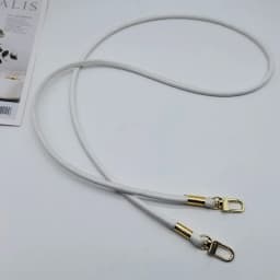 Unicolor Leather Crossbody Bag Strap Replacement with Phone Loss Prevention Chain for DIY Bag Making Projects
