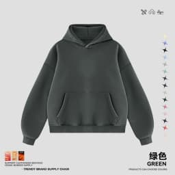 JMD Retro Winter 390gsm Washed Fleece Solid Hoodie For Man Unisex Boxyfit Distressed Soft Warm Hooded Pullovers Coat QH0161