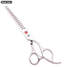 Purple Dragon Dog Grooming Scissors 6.5" 7" Stainless Up Curved Scissors Professional Pet Shears Chunker Thinning Scissors Z3002