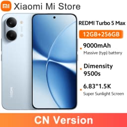 CN version Xiaomi Redmi Turbo 5 Max Smartphone 9500s 9000mAh 100W Charge 50MP IP69K 6.83" 1.5K 3500nits Screen Dimensity