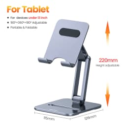 Rocoren Phone Holder Desk Mobile Phone Stand Foldable Metal Tablet Holder Support For iPhone 14 13 iPad Pro Air Universal Holder