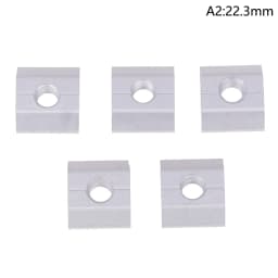 5pcs 21.2mm 22.3mm 23.7mm Solar Panel Mounting Aluminum Alloy Bracket End Mid Clamp T-Blocks Square Nuts M8 T-Sliding Nut