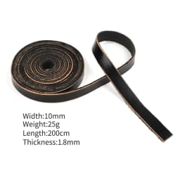 1 Roll 2 Meters DIY Genuine Leather Strips for Bag Accessories Belt Handle Crafts Making Cow Leather Strap Braided Threads