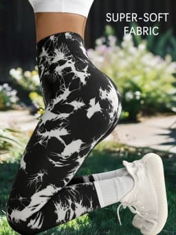 Super Soft High Waisted Tie Dye Leggings for Women Yoga Running Gym Workout Athletic Tights Gym Fitness