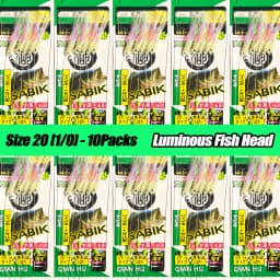 5/10pcs Sabiki Rigs, Glow Fish Head, Fishing Lures Bait Rigs, Sea Fishing Rigs Hooks, Mackerel Rigs for Freshwater Saltwater
