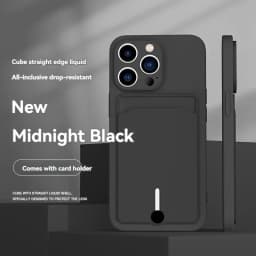 mobile phone case card slot for iphone 16 15 14 13 12 11 pro max mini plus silicone soft tpu Credit card bag cover case