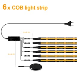 1-10Pcs Groups Cob LED Strip Light Black PCB Hand Sweep Touch Dimmer Switch for Room Bedside Wall Panel Acoust Board Stair Decor
